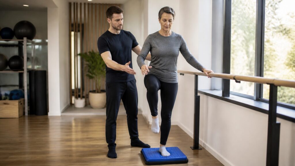 balance training equipment training function explainer hero image for Review Streets