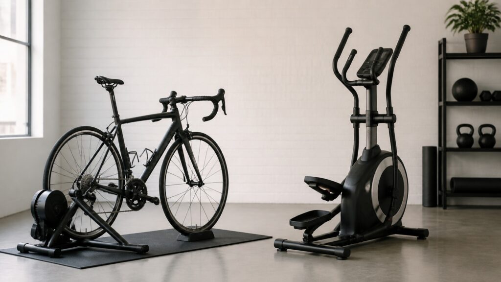 wheel-on bike trainers explainer hero image for Review Streets