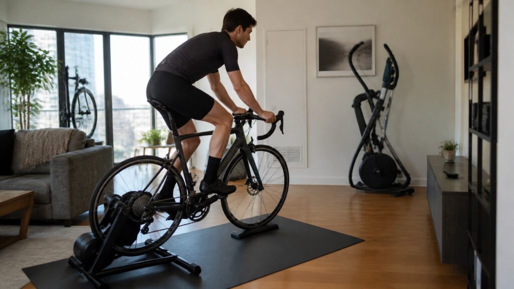 wheel-on bike trainers explainer hero image for Review Streets