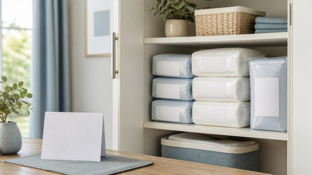 Unbranded adult incontinence underwear products arranged for a careful buying comparison