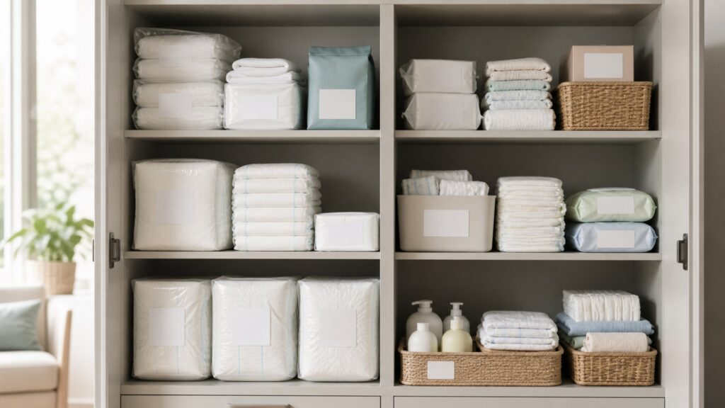 Unbranded adult incontinence underwear products arranged for a careful buying comparison