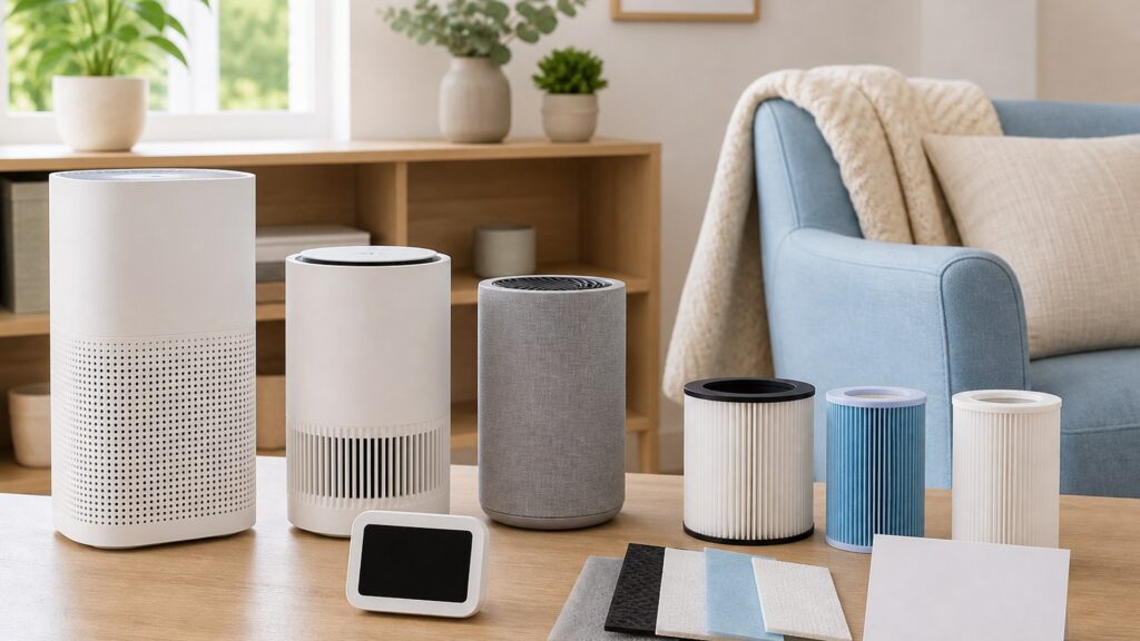 Unbranded air quality devices products arranged for a careful buying comparison