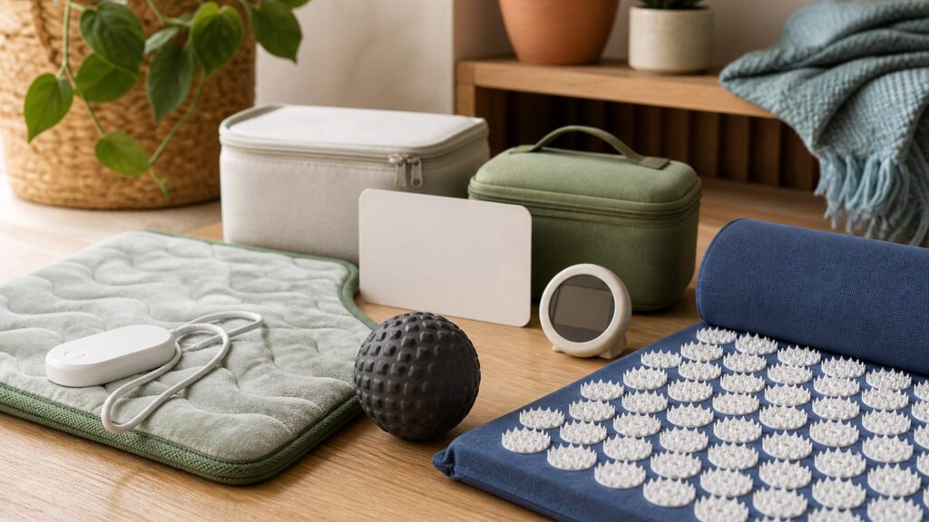 Unbranded alternative therapy devices products arranged for a careful buying comparison