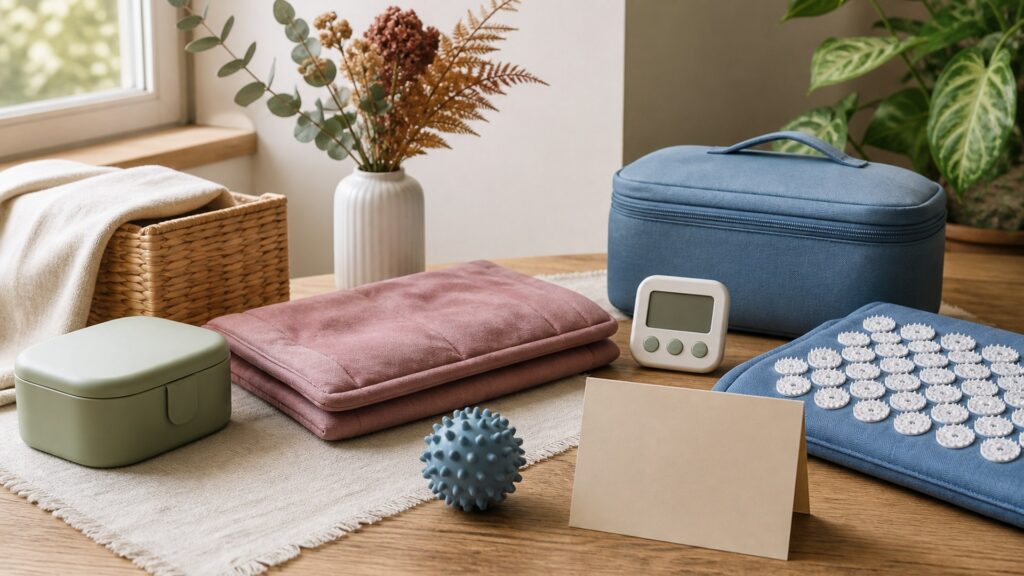 Unbranded alternative therapy devices products arranged for a careful buying comparison