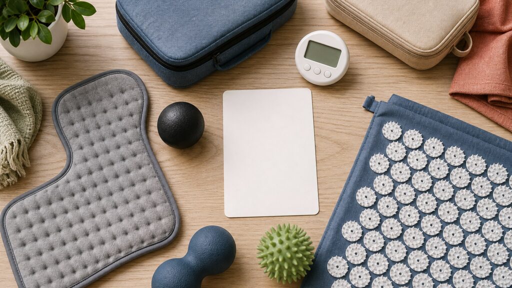 Unbranded alternative therapy devices products arranged for a careful buying comparison