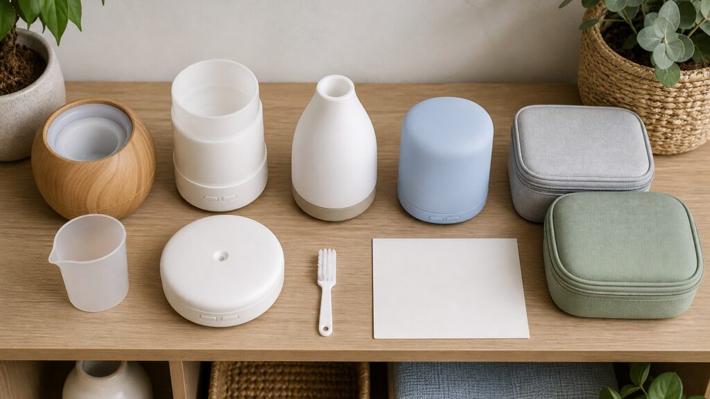 Unbranded aromatherapy devices products arranged for a careful buying comparison
