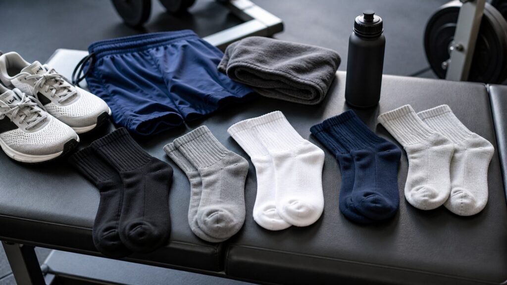 athletic socks for training days arranged in a practical buyer guide scene