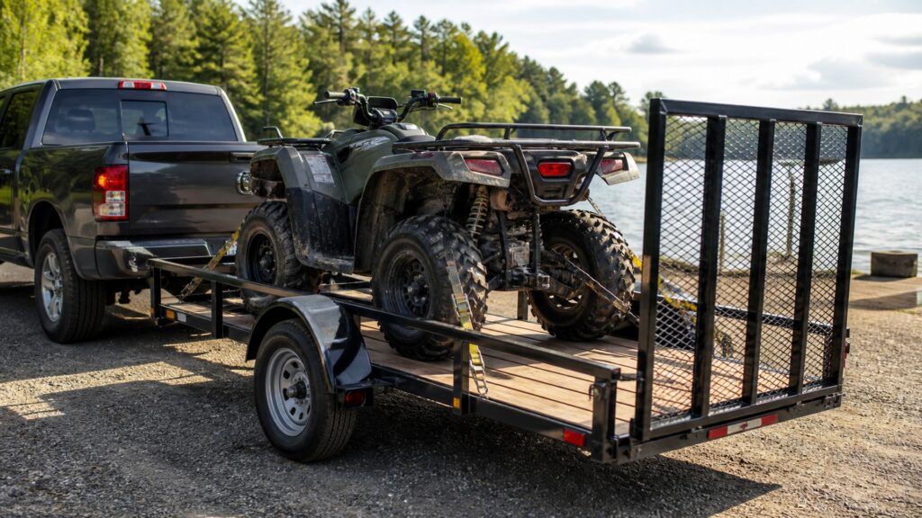atv utility trailers shopping setup for work truck hauling needs with practical vehicle-focused details