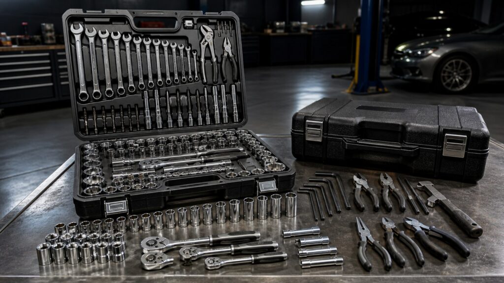 automotive tool sets shopping setup for overall selection with practical vehicle-focused details