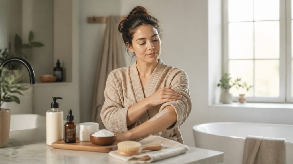 unbranded bath & body arranged for dry skin