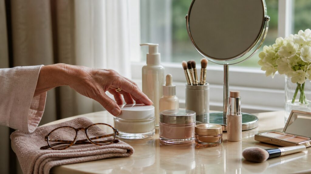 unbranded products arranged for comfort, flexible finish, and changing skin behavior