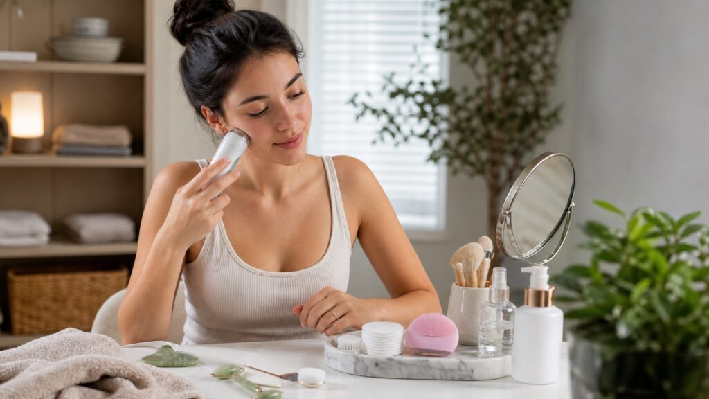 unbranded beauty tools & accessories arranged for beginners