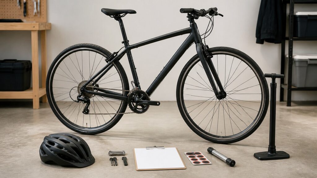 bicycles for beginner cyclists arranged in a practical buyer guide scene