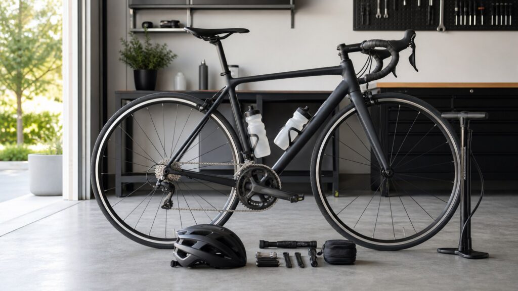 bicycles for road riding arranged in a practical buyer guide scene