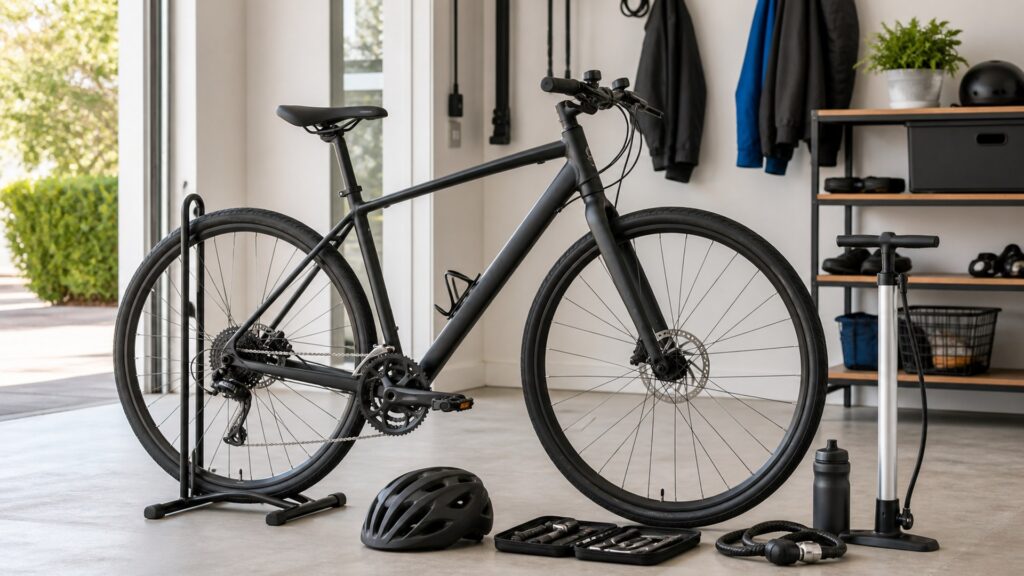 bicycles for overall use arranged in a practical buyer guide scene