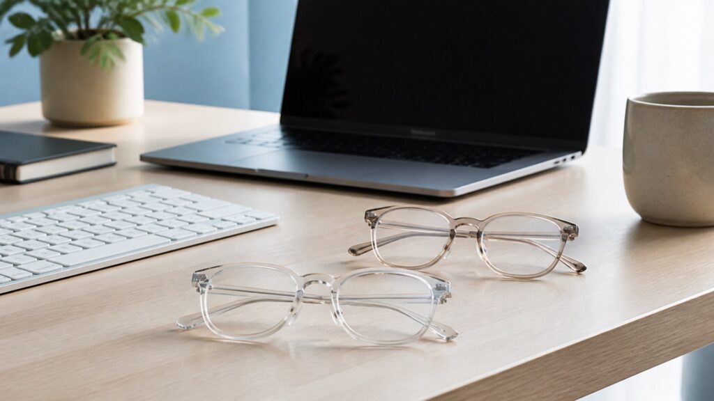 Unbranded blue light glasses products arranged for a careful buying comparison