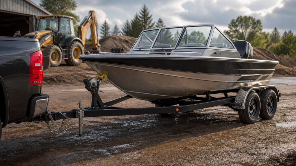boat trailers shopping setup for farm and jobsite use with practical vehicle-focused details