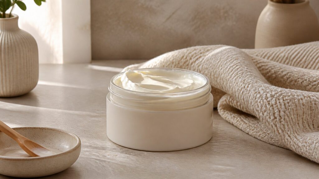Unbranded body butter arranged for a dryness, roughness, and comfort buying guide