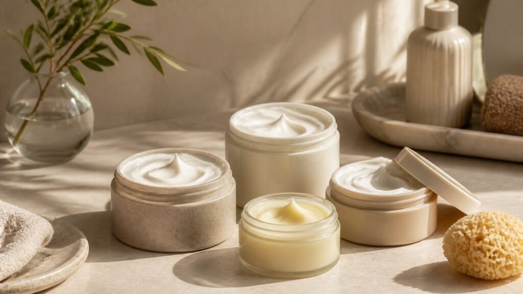 Unbranded body butter arranged for a skin type and texture needs buying guide