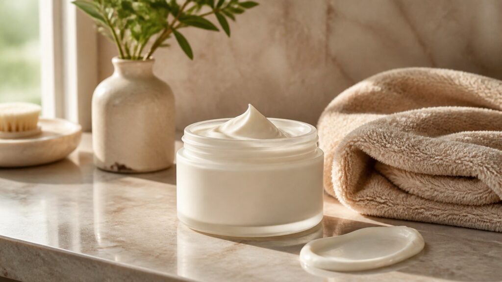 Unbranded body cream arranged for a dryness, roughness, and comfort buying guide