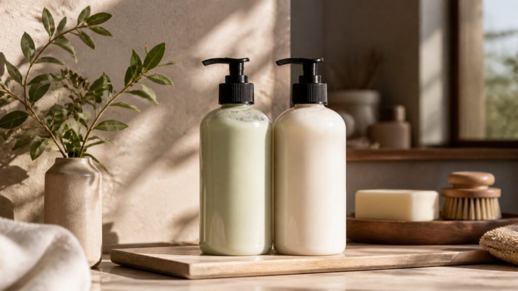 Unbranded body lotion arranged for a scent and formula preferences buying guide