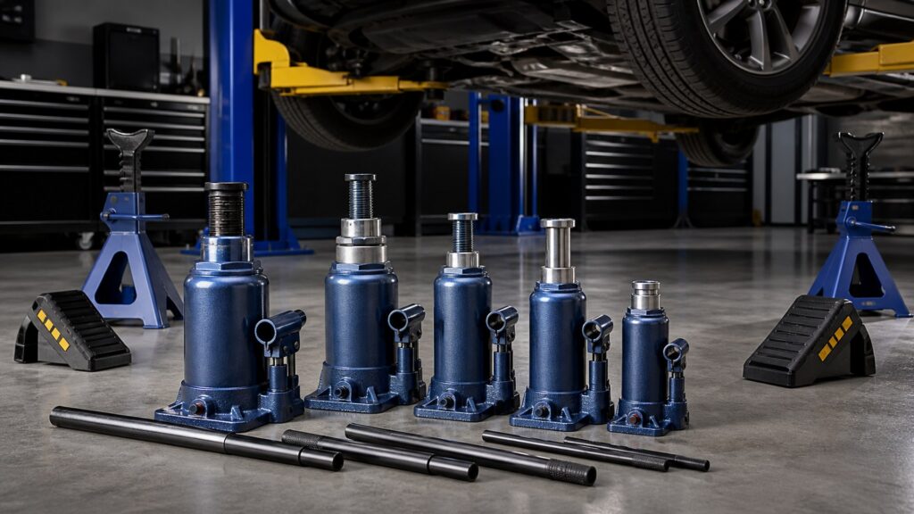 bottle jacks shopping setup for lift and safety requirements with practical vehicle-focused details