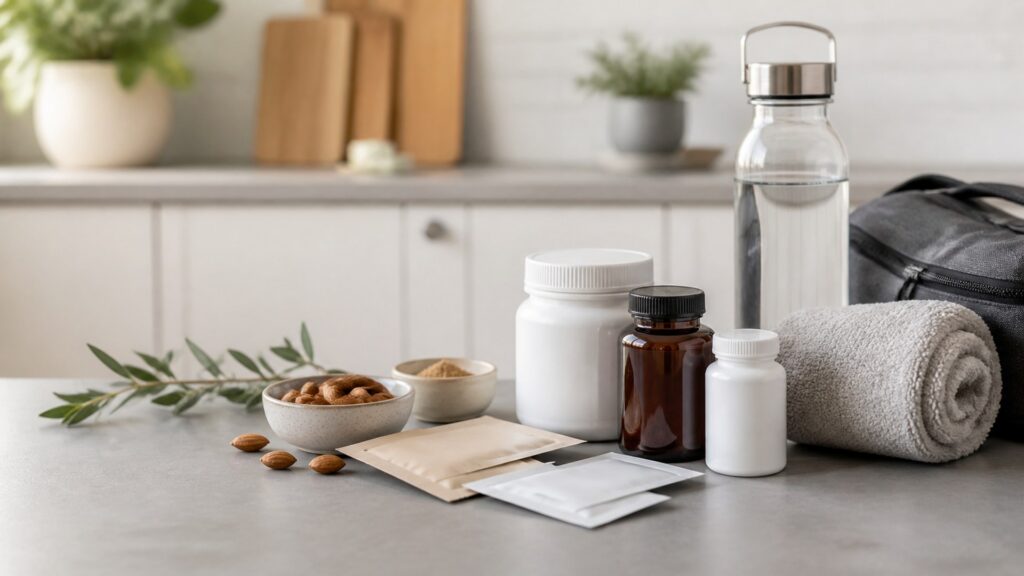 Unbranded brain & mood supplements products arranged for a careful buying comparison