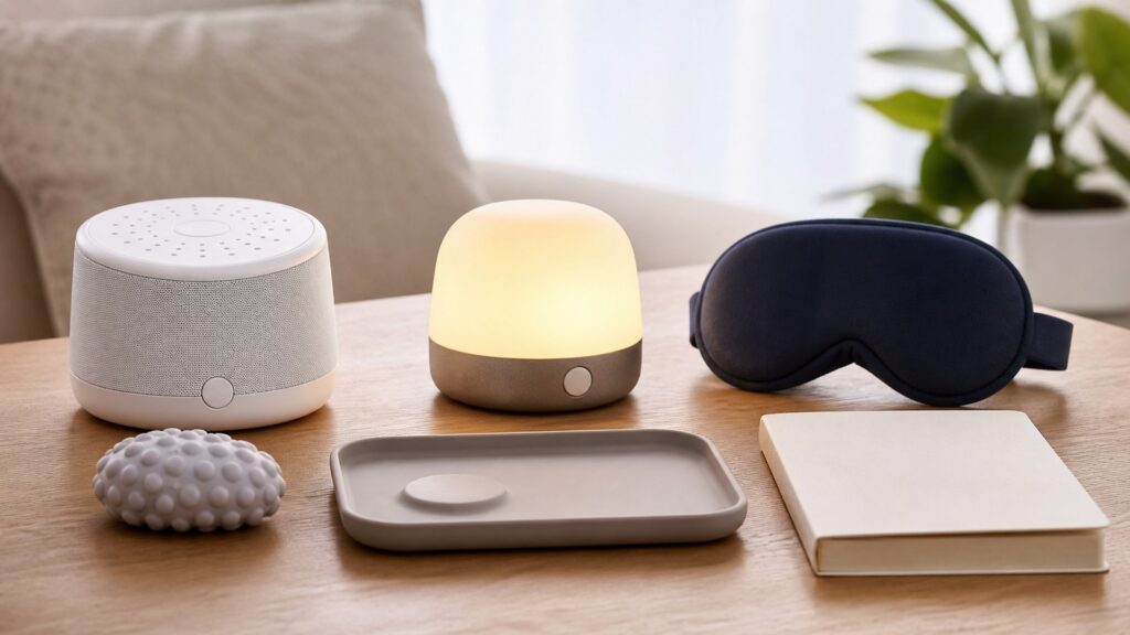 Unbranded calming devices products arranged for a careful buying comparison