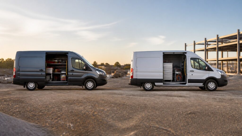 cargo vans shopping setup for lease vs purchase decisions with practical vehicle-focused details