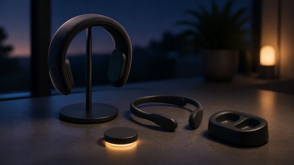 Unbranded cognitive performance headsets products arranged for a careful buying comparison