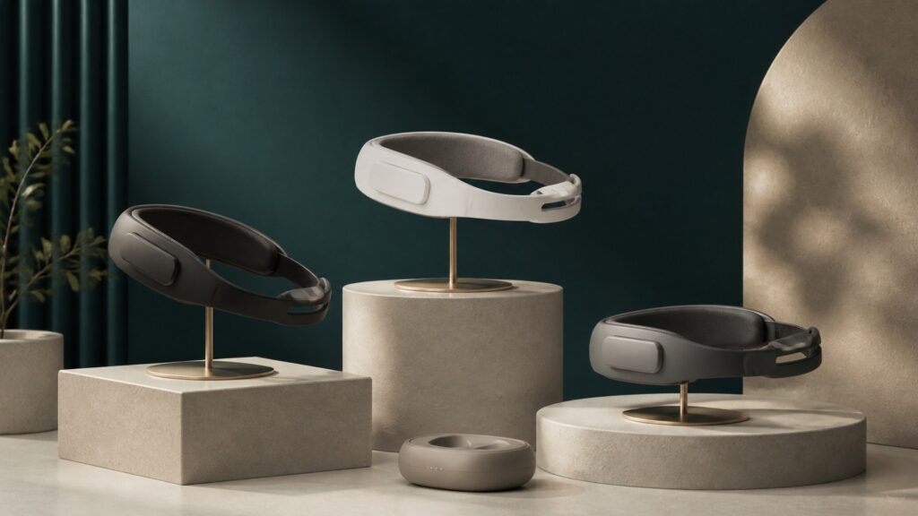 Unbranded cognitive performance headsets products arranged for a careful buying comparison
