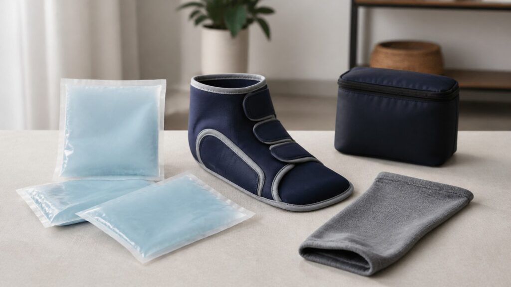 Unbranded cold therapy products arranged for a careful buying comparison