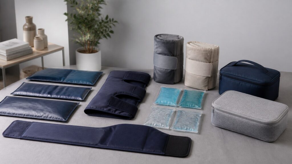 Unbranded cold therapy devices products arranged for a careful buying comparison