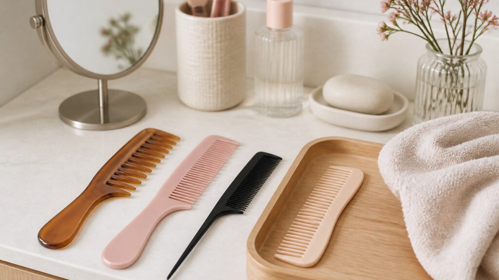 Unbranded editorial arrangement for Combs Buying Guide for Daily Routines