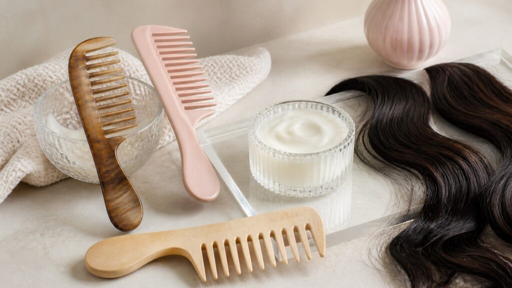 Unbranded editorial arrangement for Combs Buying Guide for Hair Detangling