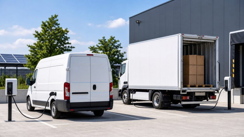 commercial electric vehicles shopping setup for overall selection with practical vehicle-focused details