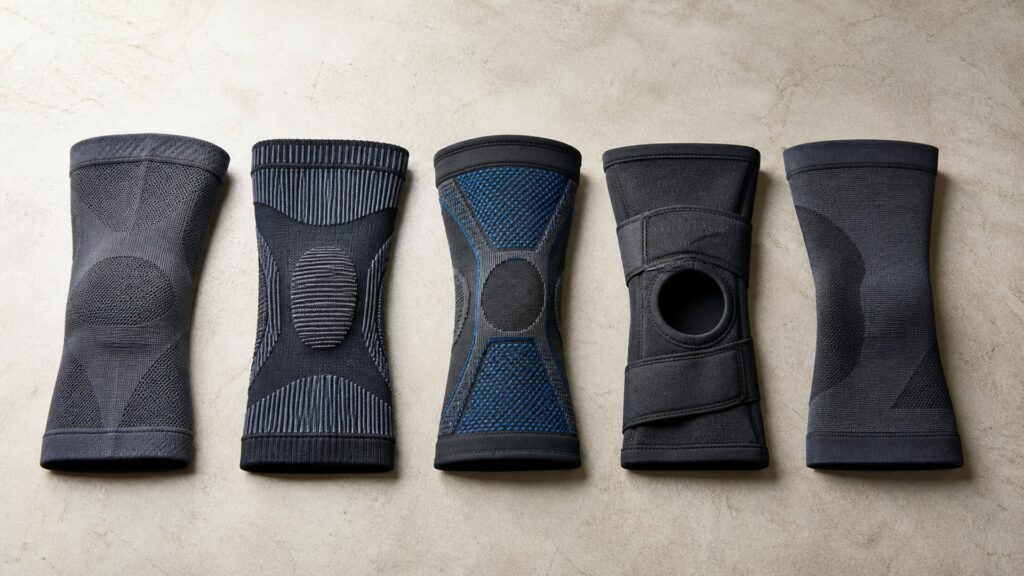 Unbranded compression knee sleeves products arranged for a careful buying comparison