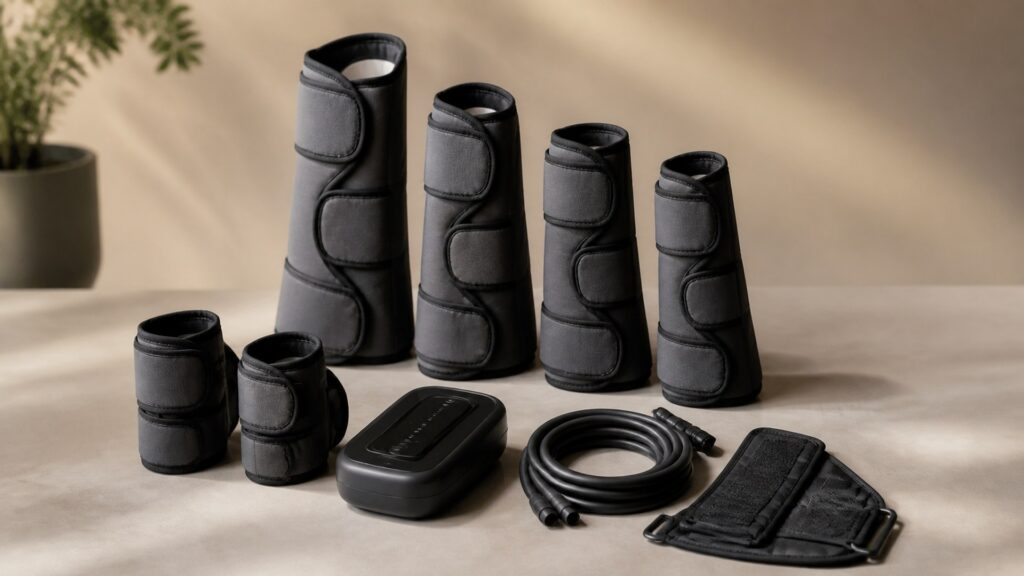 Unbranded compression recovery products arranged for a careful buying comparison