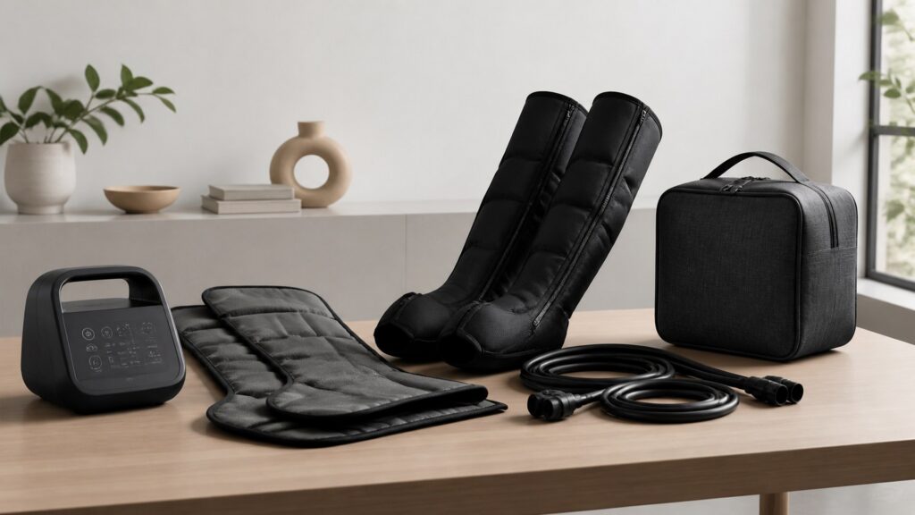 Unbranded compression recovery products arranged for a careful buying comparison