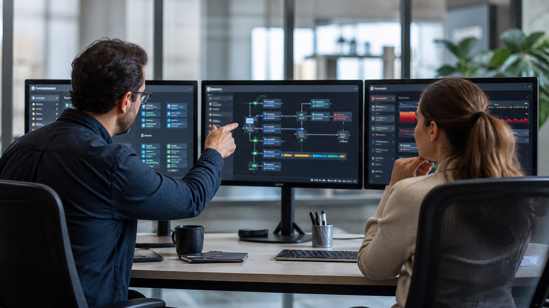 an integration architect testing a contact center, CRM, and help desk event flow with abstract customer records, call events, and error monitoring