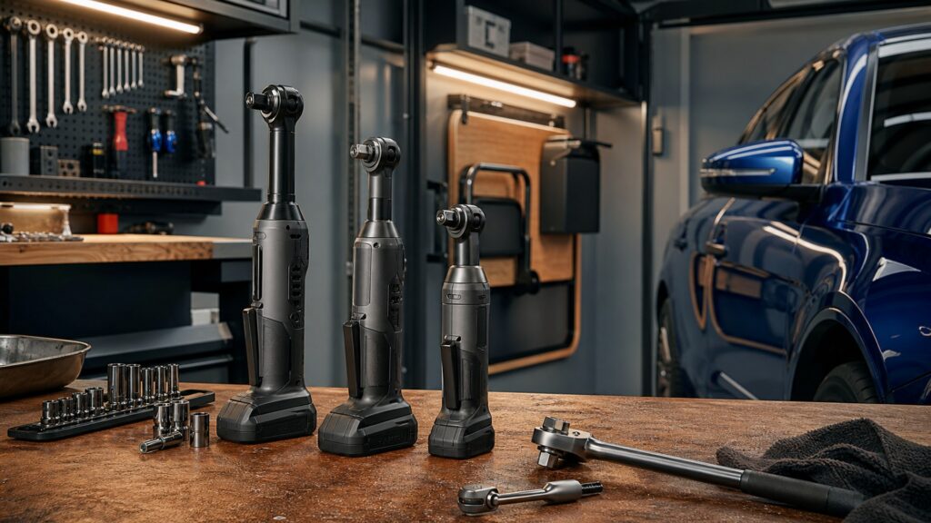cordless ratchets shopping setup for space-saving garage setups with practical vehicle-focused details