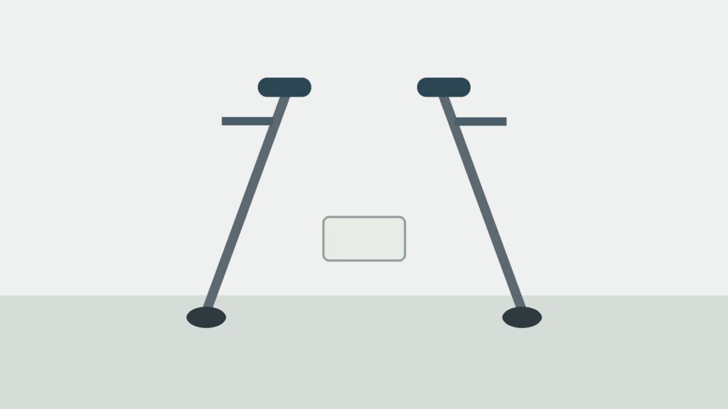 pair of crutches arranged for a Review Streets buying guide
