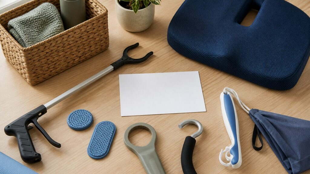 Unbranded daily living support products arranged for a careful buying comparison