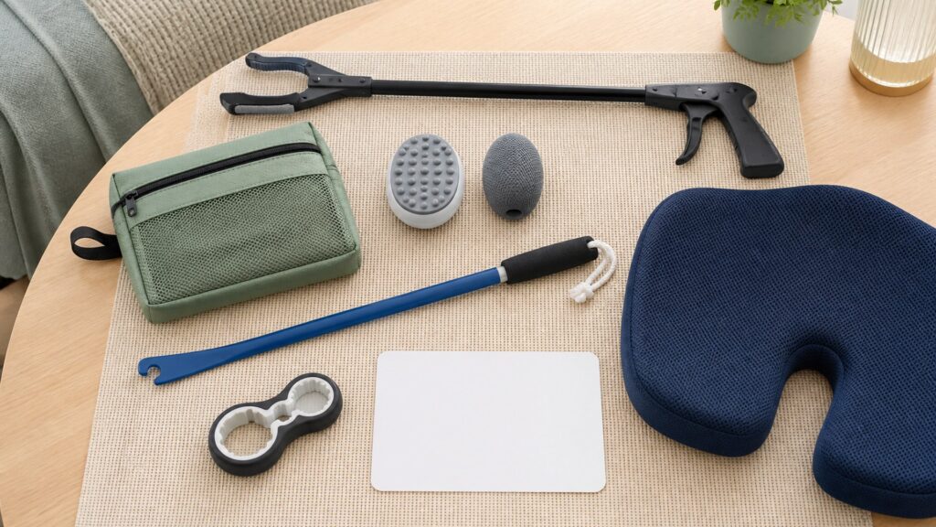 Unbranded daily living support products arranged for a careful buying comparison
