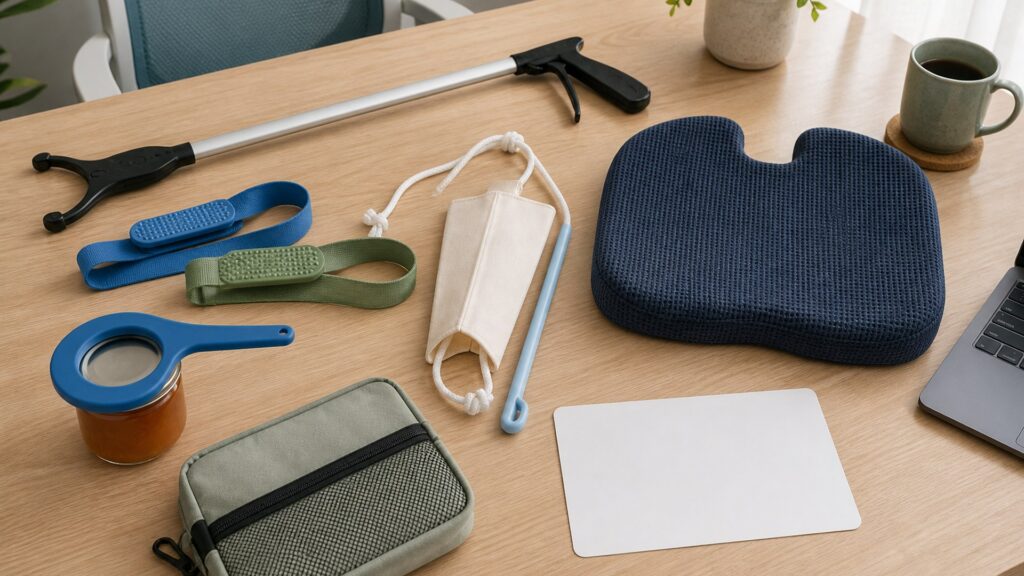 Unbranded daily living support products arranged for a careful buying comparison
