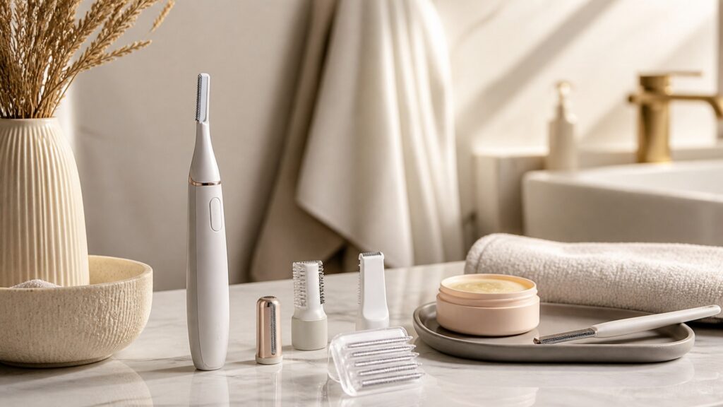Unbranded dermaplaning devices arranged for a skin sensitivity levels buying guide