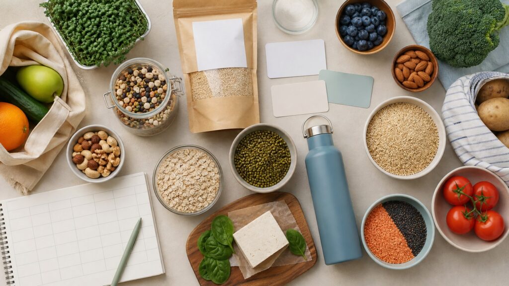 Unbranded diet & lifestyle foods products arranged for a careful buying comparison