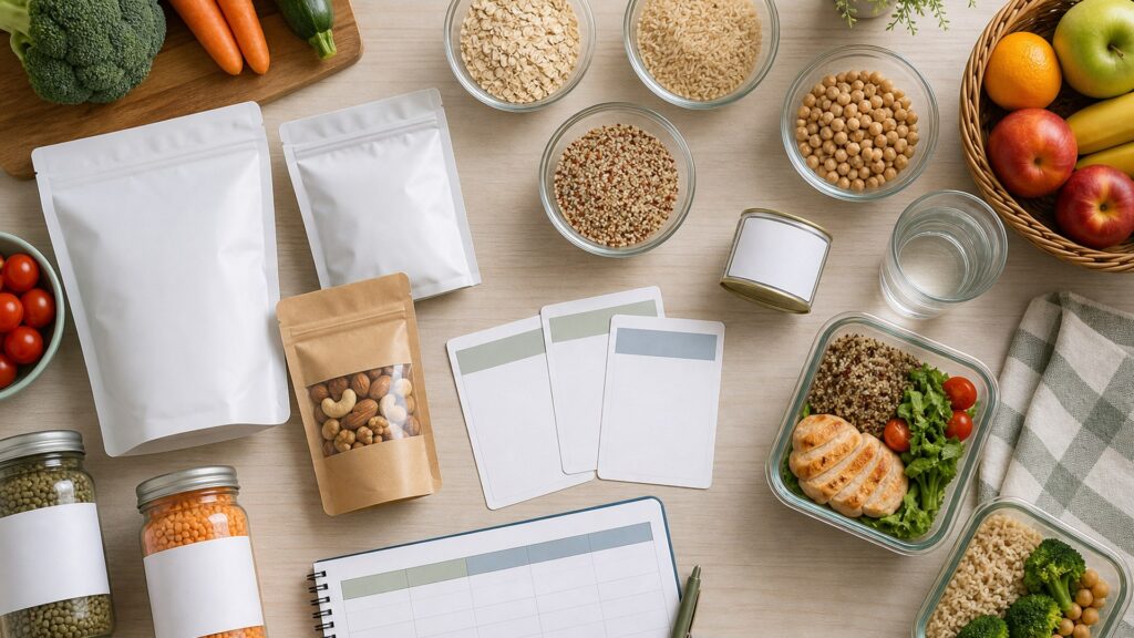 Unbranded diet & lifestyle foods products arranged for a careful buying comparison