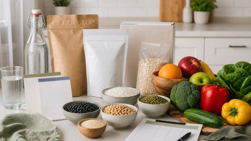 Unbranded diet & lifestyle foods products arranged for a careful buying comparison
