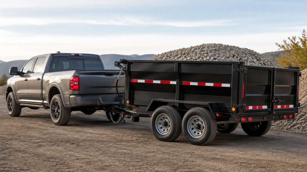 dump trailers shopping setup for tow rating compatibility with practical vehicle-focused details